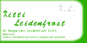 kitti leidenfrost business card